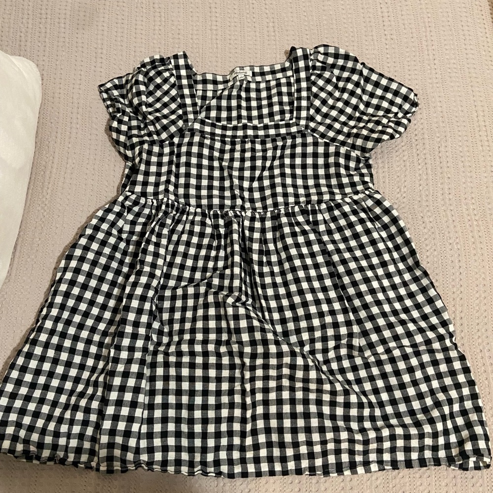 Madewell Gingham Babydoll Dress